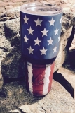 Distressed Flag Tumbler